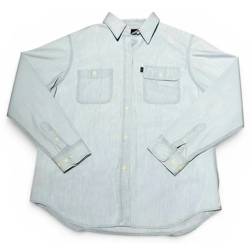 Vintage Lauren Jeans Co Ralph Lauren Chambray Utility Button Shirt Women M